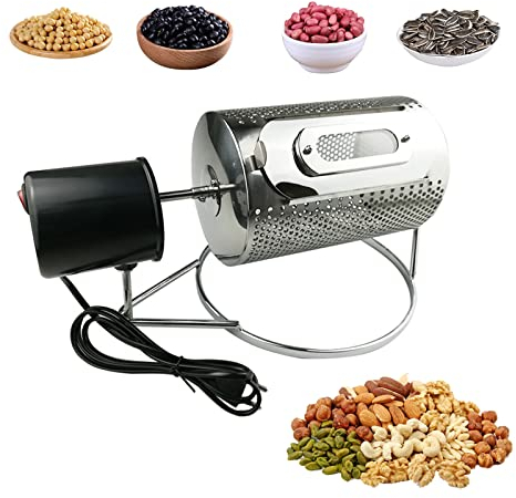 Tostadores de Café de Gran Capacidad 220V Tostadora Granos de Café Máquina para Hornear Café en Grano de Acero Inoxidable (40W 600G)