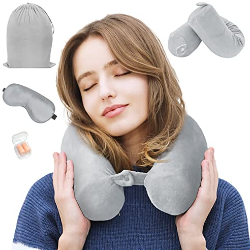 Reisekissen – DIKTOYOU Memory Foam Nackenkissen Stützkissen, Twist Luxury Soft & Comfortable Roll Pillow, Flight, Camping, Sleeping, Rest, Flugzeugkissen für Nacken, Taille, Rücken und Beinkissen