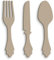 Posate Decorative da Parete in Legno Cucchiaio, Forchetta, Coltello, Decorazione Cucina Fatta a Mano Decorazioni per Casa| H80 cm