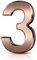 Vicloon Plaque de Numéro de maison moderne brossée, Numéro de Rue, Numéros de Boite aux Lettres pour Maison Appartement Hôtel Porte Bronze (3)