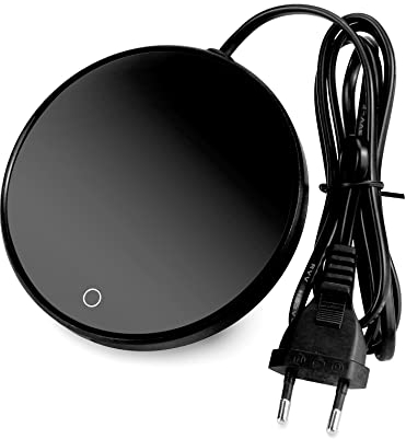 QWORK® Elektrisch Tassenwärmer mit Aluminiumlegierung Felge 2 Modus 40°C-60°C Smart Cup Warmer für Kaffee Tee Milch Wasser Gläserntassen Keramiktassen Metalltassen