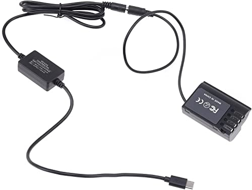 Hersmay Decoded DMW-BLK22 DCC17 Dummy Battery Power Bank USB Type-C USB-C PD Adapter Kit DMW-DCC17 AC Power Adapter for Panasonic Lumix S5 S5K S5GK GH5II GH6 G9 DSLR Camera