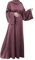 OBEEII Muslimisches Gebetskleid für Damen Elegant Cocktail Maxikleid - Muslim Kaftan Damen Ärmel des Bischofs Kleid Gebetskleidung für Frauen Violett02 S