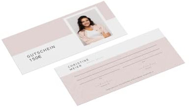 Gutscheine personalisieren | Makeup Artist | 2-seitig | 105 x 210 mm | Menge zur Auswahl | Terminzettel | Bonuskarte | Beauty | Wellness | Kosmetik (100 Stück)