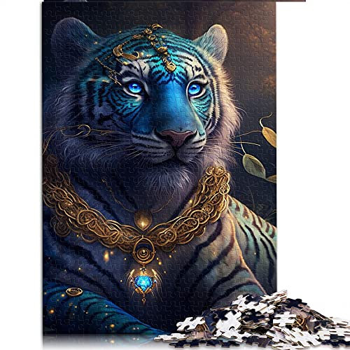 1000-teiliges Puzzlespiel Tiger Puzzles für Erwachsene Holzpuzzles Puzzle zum Anfassen (Größe 50 x 75 cm)