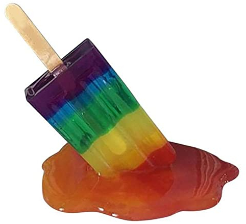Rachlicy Schmelzen EIS EIS am Stiel Skulpturharz Ice Cream Skulptur schmelzend Lutscher Dekor Tisch Ornament für Sommerhausgarten Dekor Bunt