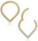 Adramata G23 Titan Helix Piercings für Damen Herren Titan Septum Piercing 16G V-förmige nasenpiercing Ring Hypoallergen CZ Knorpel Helix Tragus Ohrringe Ohrpiercing Titan Nasenring Piercing