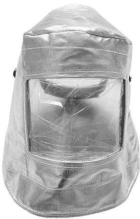 Fonowx Schweißer-Schutzhülle, feuerbeständiger Helm, Aluminiumfolie, Hitzeschutz für die Metallurgie