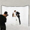 GSKAIWEN 7,87ft x 13,12ft weißer Screen-Hintergrund (mit Ständer), tragbarer, großer, faltenfreier, zusammenklappbarer Fotohintergrund für Fotostudio-Videoaufnahmen, Porträtproduktfotografie