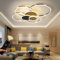 Dimmbare Große Wohnzimmer leuchte LED Ring Deckenleuchte Moderne Schlafzimmerleuchten mit Fernbedienungen Deckenbeleuchtung Metall Acryl Deckenlampe Büro Speisesaal (Gold & Schwarz, 7 Flamme 100W)