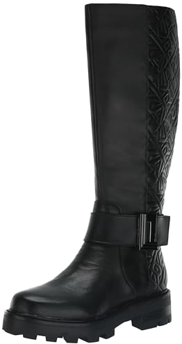 Karl Lagerfeld Paris Stivali al ginocchio Meara-50/50 da donna, nero, 39 EU