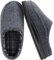 KuaiLu Herren Gedächtnisschaum Clog Filz Hausschuhe Bequeme handgemachte Stitch Microsuede Slip-on Haus Schuhe mit Bogenunterstützung Warmes Gewebe gefütterte Gummisohle Indoor Outdoor Filz-Grau 45