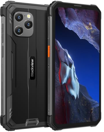 Blackview BV8900 Pro - Outdoor Handy - 6.5’’ Display - 8/256 GB Speicher - Starker 10.000 mAh Akku, Schnelllademodus - 16 MP/64 MP/8 MP Kameras - Schwarz