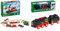 BRIO World 33061 Container Hafen Set -ab 3 Jahren & World 33884 Batterie-Dampflok mit Wassertank - Lokomotive mit echtem kühlen Dampf und Wasserbehälter zum Nachfüllen - Empfohlen ab 3 Jahren