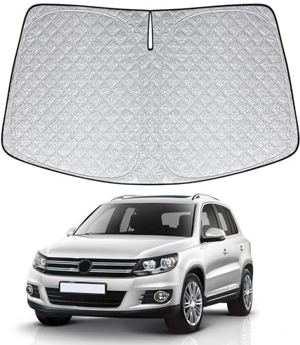 Parasol de Ventana Delantera de Coche Repuesto para VW Tiguan 2010-2017, Parasol para Parabrisas de Coche en el Interior Plegable, Protección UV Reflectante contra el Polvo
