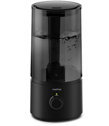 raydrop Humidifiers for Bedroom, Cool Mist Humidifiers for Babies, 1.70L Quiet Ultrasonic Humidifier, Space-Saving, Filterless, Auto Shut Off - (0.45 Gallon, UK 220V)