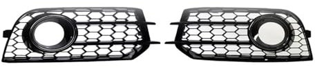 REIJAX Auto Griglia Anteriore Paraurti Griglia per Audi A1 8X 2010-2014, ABS Sportiva Griglie Anteriori Radiatore Fendinebbia Griglia a Nido d'Ape Auto Accessori