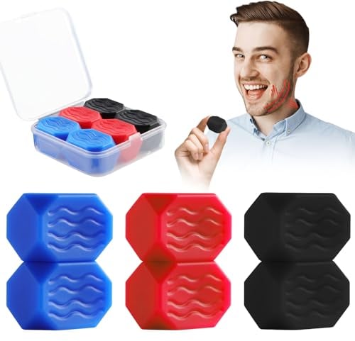 Powzdi Jaw Exerciser, 6 Pcs Jawline Shaper Jaw Trainer 3 Resistance Levels Silicone Jawline Exerciser Jawline Exerciser Chew Jaw Toner for Men & Women to Strengthen Facial Muscles