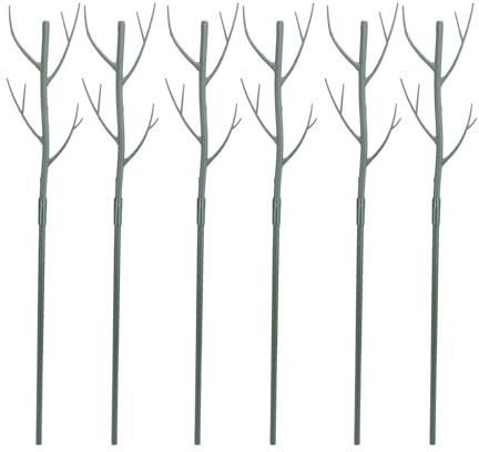 Hztyyier 6er-Pack Pflanzenstützpfähle 43,3 Zoll, Perfekte Mischung, Einfache Montage, Umweltfreundliches Material für Kletterpflanzen, Hängepflanzen, Ranken, Sukkulenten