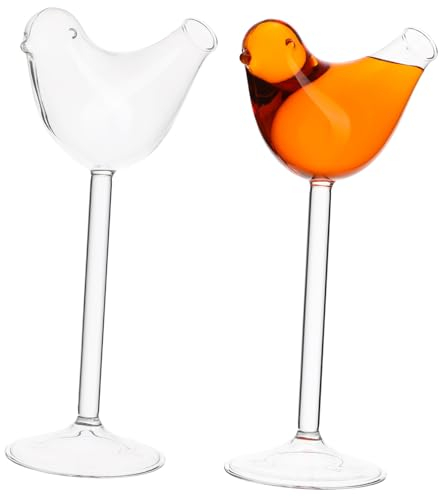 Hoement Cocktailglas in Vogelform aus Glas für Party und Zuhause