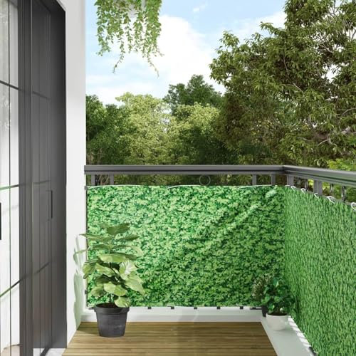 Brokky Écran d'intimité de Balcon Aspect de Plante Vert 700x90 cm PVC,Brise-Vue,Brise Vue Beige,Canisse Brise Vue