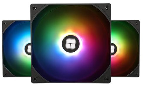 Thermalright TL-C14C-S X3 CPU Fan, 140mm ARGB Case Cooler, 4pin PWM Silent Computer Fan with S-FDB Bearing,3-Pack Fans,up to 1500RPM PC Cooling