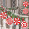 12/6 adornos de Navidad de caramelo grandes, duraderos, impermeables, decoración para exteriores para porche y árbol, diseño fácil de colgar para patio festivo y ambiente de césped (6 piezas)