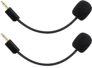 UNCLE LIGHT 2 Pack Replacement Game Mic for Razer BlackShark V2 / V2 Pro / V2 SE Headset on PS4 PS5 Xbox One PC, 3.5mm Detachable Boom Microphone