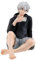Xinnice Anime Seishiro Nagi Figur 9cm Blue Lock Sitzende Actionfigur Modell PVC Statue Manga Ornamente Dekorationen Geschenk für Anime-Fans