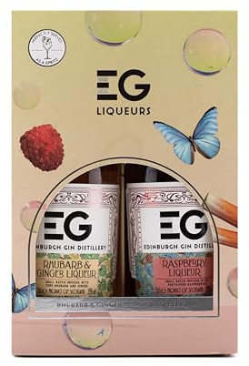 Edinburgh Gin Flavoured Liqueur Gift Pack | 2 x 20cl | 20% ABV | Rhubarb & Ginger and Raspberry Gin Liqueur | Natural Flavours | Ideal for Gifting and Trailing | Create Cocktails and Spritzes