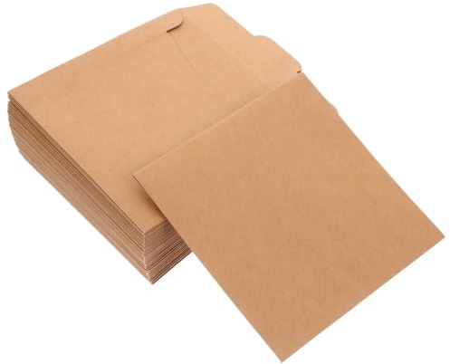 KOMBIUDA 50stücke Vintage Kraftpapier Cd Dvd Hüllen Für Sicheren Disc-schutz Für Aufbewahrung Und Geschenkverpackung Vielseitig Einsetzbare Cd-umschläge Für Verschiedene Anlässe