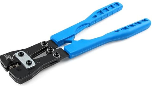 Knoweasy 50BN Battery Cable Crimper for 8-1/0 AWG Battery Cable Terminals and Lugs, Includes Rotating Crimping Dies for Precise and Reliable Connections