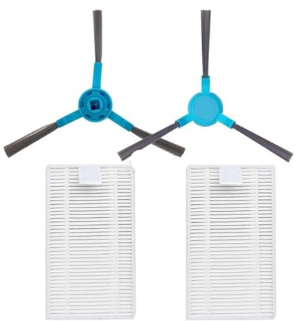 Nilnyvda Pièces de Rechange de Rechange compatibles avec Thomson THVC204BC, Filtre HEPA, Brosse latérale, Accessoires for aspirateur Robot, Kit de consommables(SKQ)