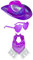 Generisch Cowboy Hut Damen Pinker Cowboyhut Cowgirl Hut Kostüm für Cosplay Karneval Halloween Fasching Party Breite Krempe Flauschig Feder Hut Pinkes Cowgirl KostüM Carnival