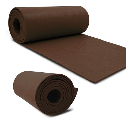 VmG-Store Filzrolle 240cmx30cmx3mm Filz Filzstoff Polyester zum Nähen basteln DIY Dekoration Patchwork Dekofilz Bastelfilz Taschenfilz Filzmatte (055 Braun)