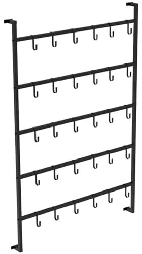 WOTZOV Boxing Gloves Storage Rack, Wall Mounted Boxing Gloves Drying Holder, Metal Boxing Gloves to Dry out Display Stand for Gym Store Boxing Gym，Black 115x170cm