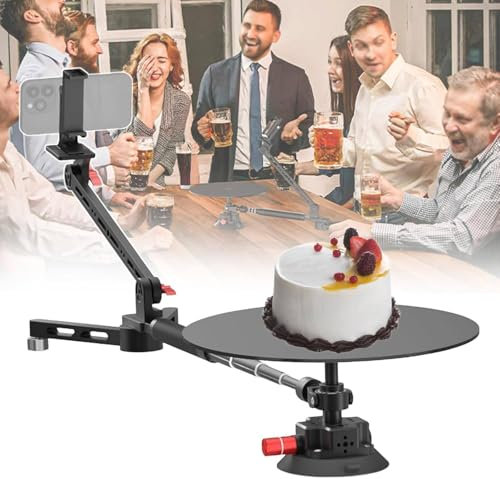 Plataforma giratoria para fotografía, plato giratorio de cámara de 360°, soporte de pantalla para fotografía de productos, vídeos de unboxing y sesiones de comida