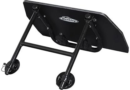 Berkley Front Troller Motorhalterung | Faltbare Aluminiumbogenhalterung für Schlauchboot-Troling-Motoren | kompakte Laminat-Plattform 35 x 50 cm | aufblasbares PVC-Bootszubehör | stabil und