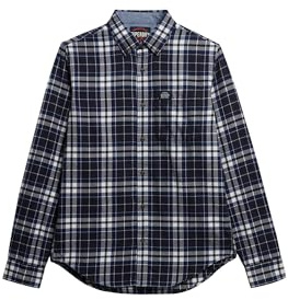 Superdry Herren Langärmliges Baumwoll-Holzfällerhemd