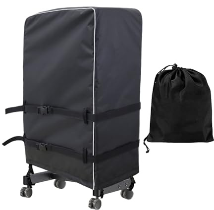 Générique Portable TV Cover - Waterproof Outdoor Shield | Protective Case with Sun Resistant Fabric, Compact Storage & Strong Build for Mobile Carts, Camping, Garden, Poolside, RV and Travel
