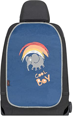 WALSER Rückenlehnenschutz-Auto, Rücksitzschoner Kinder Cool Boy, Trittschutz schmutzabweisend, Autositzschoner Rückseite 62x40cm blau