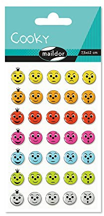 Maildor 560355C Packung mit Stickers Cooky 3D (1 Bogen, 7,5 x 12 cm, ideal zum Dekorieren, Sammeln oder Verschenken, Bewertungen) 1 Pack