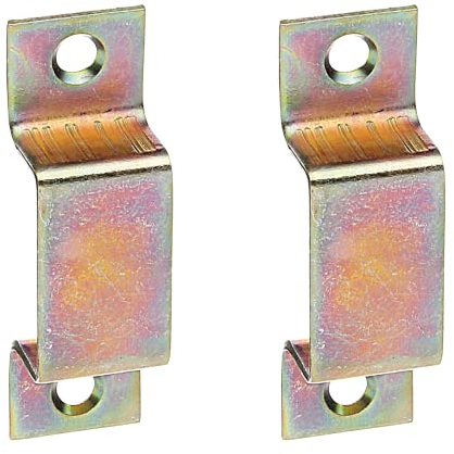 Alberts 901929 Gâche | avec Trous de vis fraisés | Zingué bichromaté| 25 x 12 mm | 2er Set Verrou, Gris