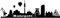 Samunshi® Wandsticker Ruhrpott Skyline Wandtattoo Aufkleber City Ruhrgebiet viele Farben und Größen sofort lieferbar 40 x 12cm schwarz