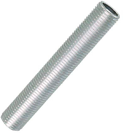 FE Gewinderohr M10x1 x 100mm verzinkt Lampenrohr Anschlussrohr Stahlrohr mit Rohr-Gewinde Feingewinde 3 Stück