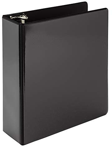 Samsill Economy 3-Ring-Mini-Binder und Spielschein-Ordner, 5,1 cm runder Ring, schwarz (12601)