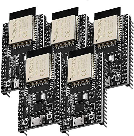 AZDelivery 5 x ESP32 Dev Kit C V4 NodeMCU WLAN WiFi Development Board kompatibel mit Arduino inklusive E-Book! (Nachfolger Modul von ESP32 Dev Kit C V2)