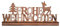 Holz Weihnachtsdekoration Frohe Weihnachten - 5 LED - Tisch Deko Lampe Leuchte
