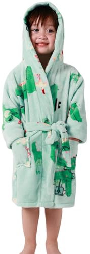 DELEY Kinder Bademantel Jungen Mädchen Kapuzen Roben Kleinkind Schlafanzug Nachtwäsche Weicher Morgenmantel Nachthemd