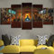 KOPASD 5 Teilig Art Bilder Wandbild Leinwand Infinity War Das Letzte Abendmahl Format Wohnzimmer Wohnung Wanddekoration Design Wand Bild Kunstdrucke Abstrakt Bilder Fertig Aufhängen